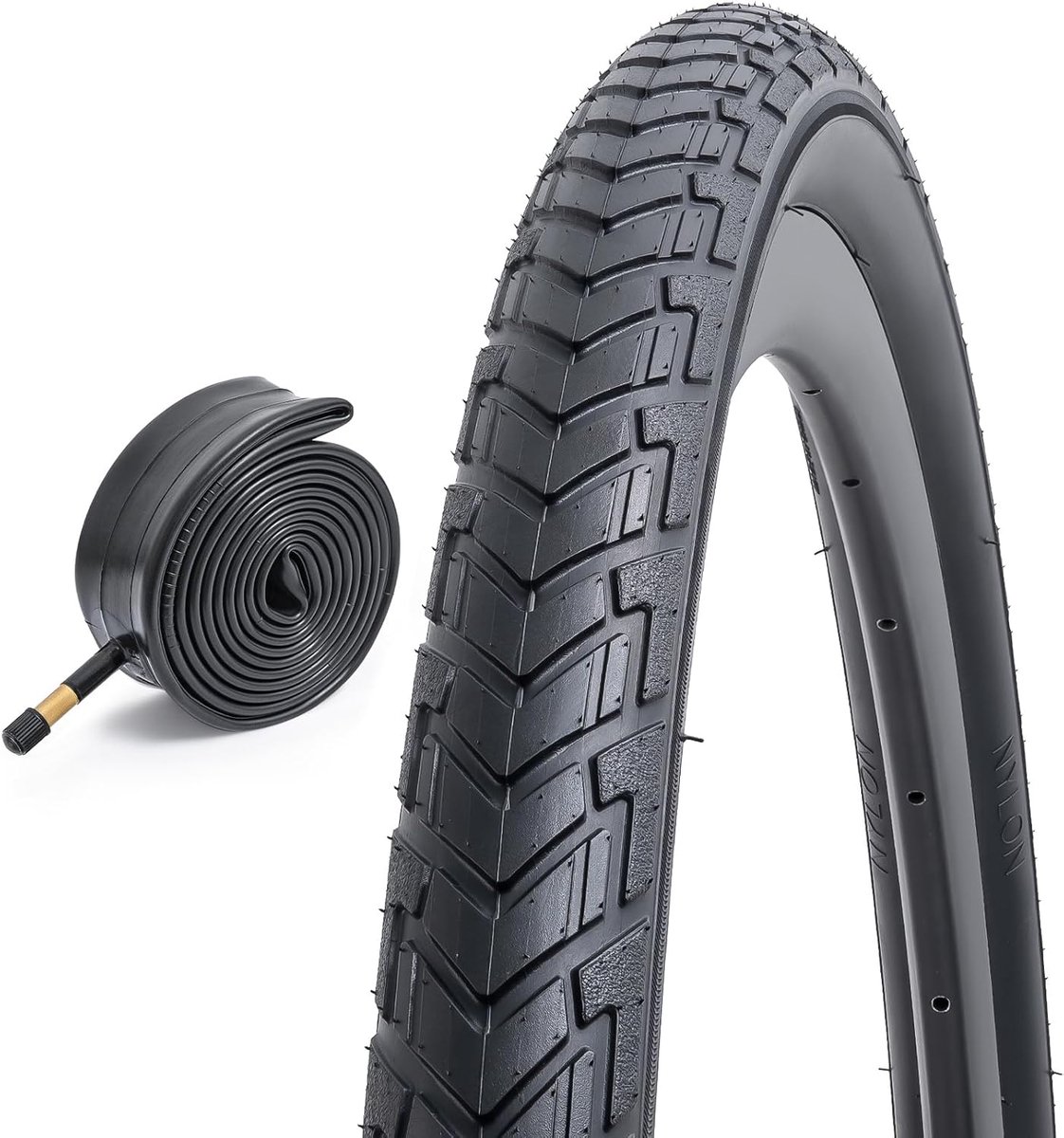 SnelShoppen - 700x40C Vouwband Fietsband met Binnenband 700x35/43C met Schrader Ventiel 48mm - Geschikt voor 28 inch Stads- en Wegfietsen - Hoogwaardi