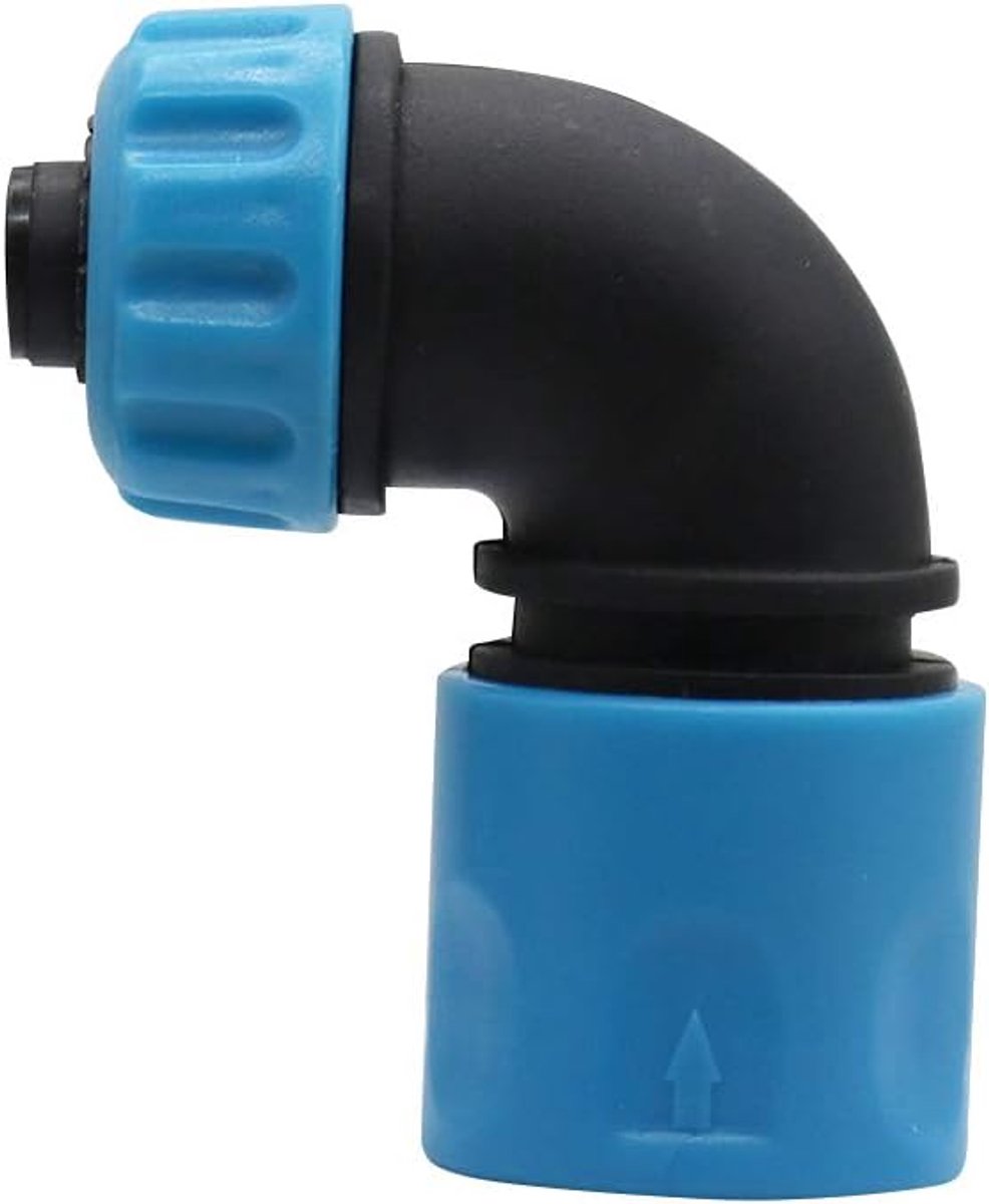 SnelShoppen - 2x ABS 1/2 Inch Tuinslang Koppelingen, 12.5mm Quick Connector, 90 Graden Hoekadapter, Tuin Slang Connector, Snelle Koppeling voor Tuinir
