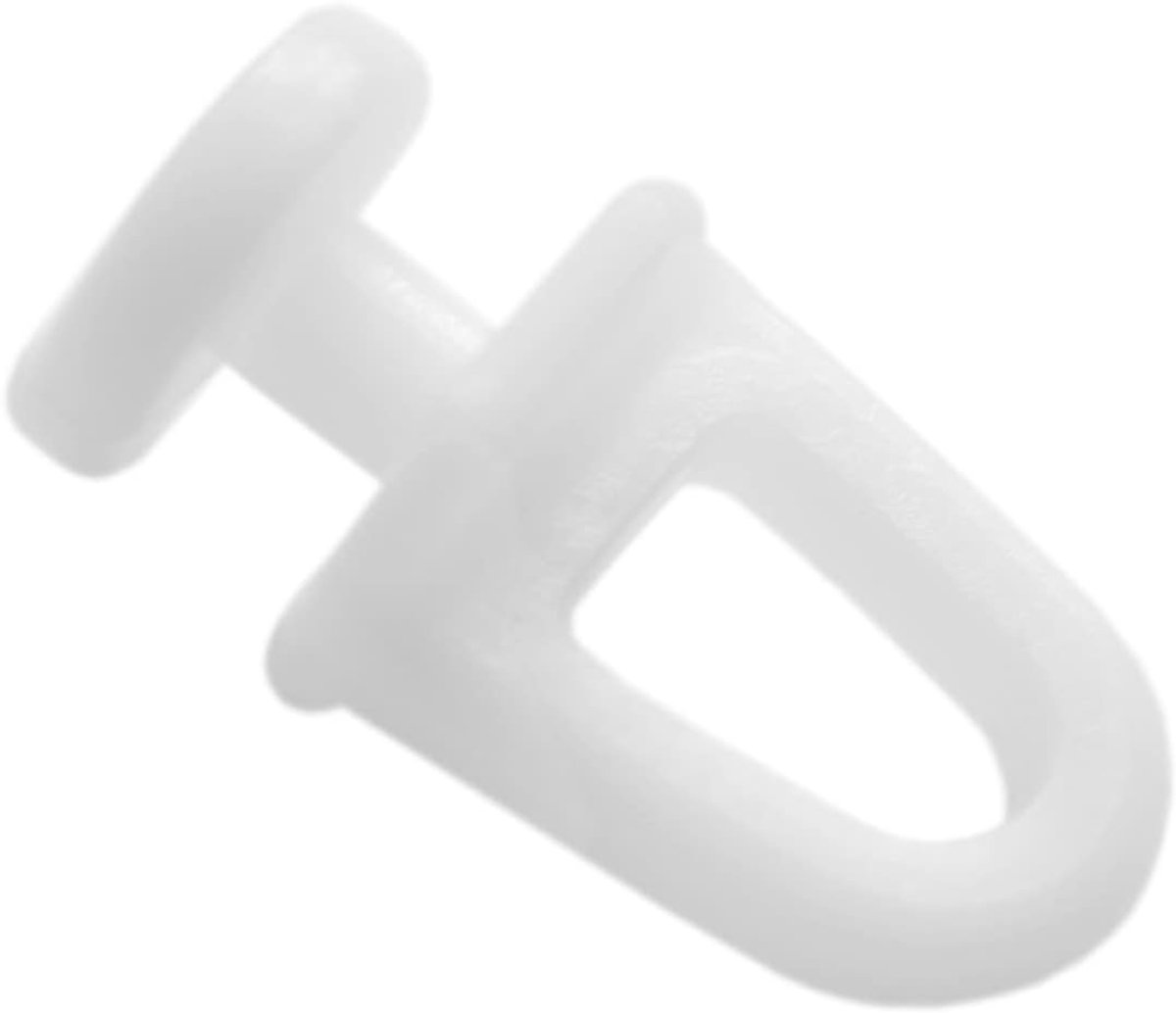 SnelShoppen - Pack van 140 Witte Plastic Gordijnroede Wieltjes Type B - Duurzaam, Lichtgewicht en Gemakkelijk te Installeren - Perfect voor Thuisgebru