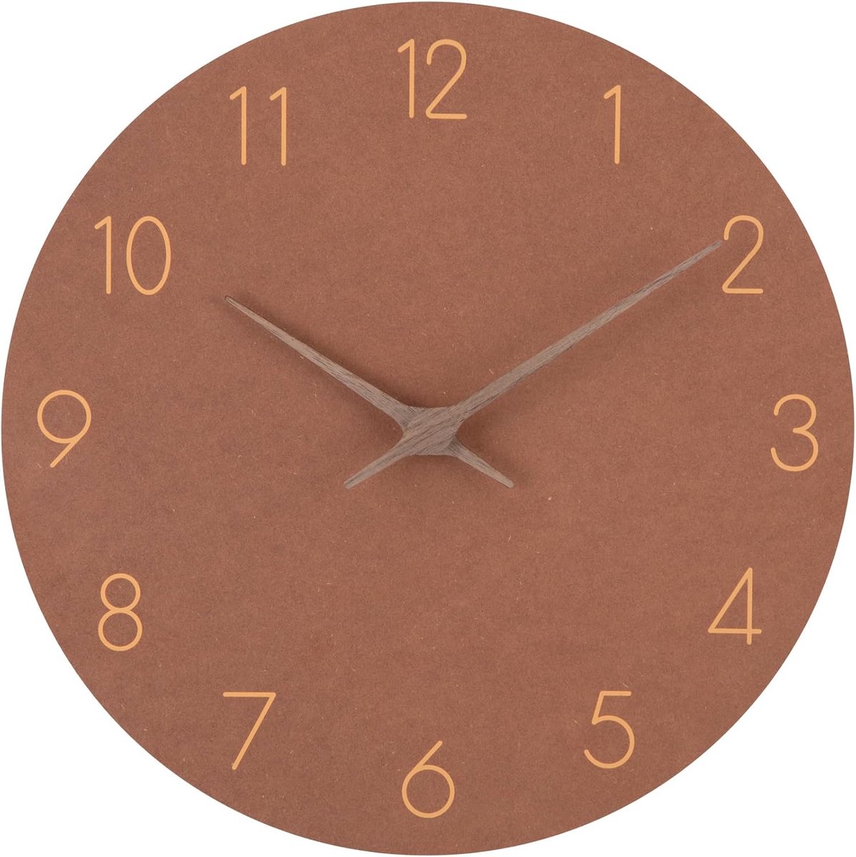 SnelShoppen - Houten Wandklok 30 cm - Stille Quartz Klok - Modern Design - Makkelijk Afleesbaar - Voor Keuken, Woonkamer, Slaapkamer, Kantoor