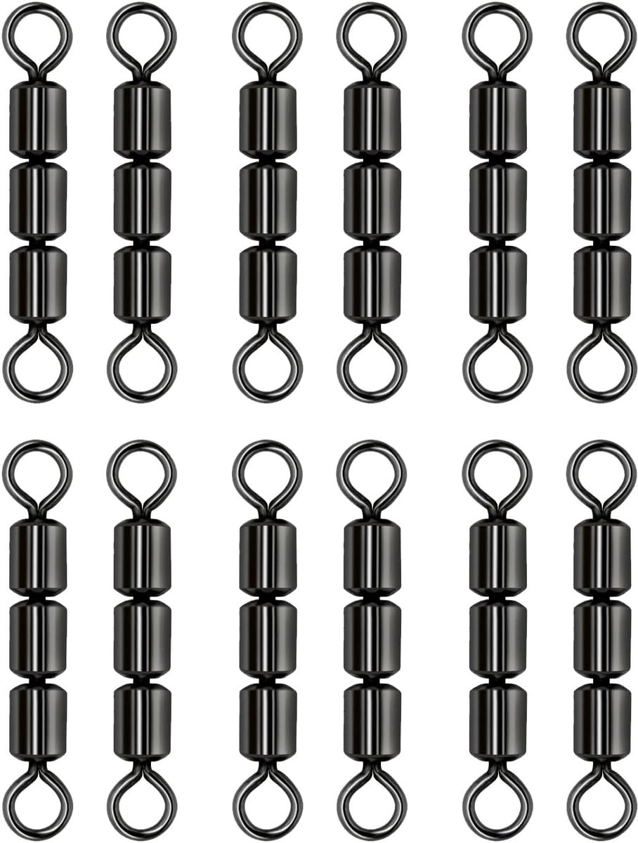 SnelShoppen - 12x High-Speed Swivels - Triple Swivels, Sterke Vis Swivels, Koper, Perfect voor Forelvissen, Vissen Accessoires
