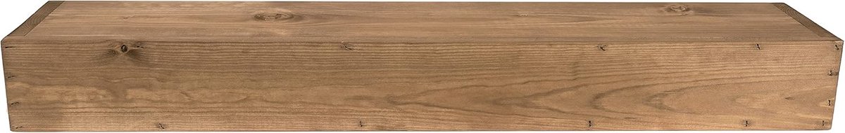 SnelShoppen - Handgemaakte Rustieke Zwevende Plank - 56cm - 137cm - 7.5cm W x 14.5cm D - Donker Walnoot - Perfect voor Woonkamer, Keuken & Slaapkamer
