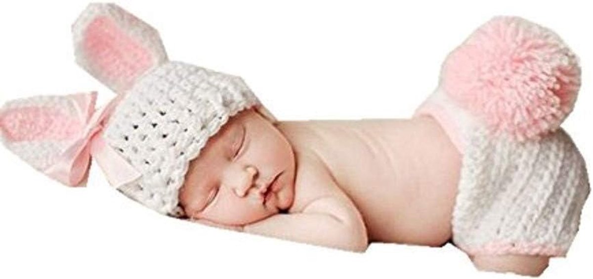 SnelShoppen - Matissa Newborn Fotografie Outfit - Baby Kleding voor Fotoshoot - Handgemaakte Baby Kostuums voor Jongens en Meisjes - Multicolor - Gesc