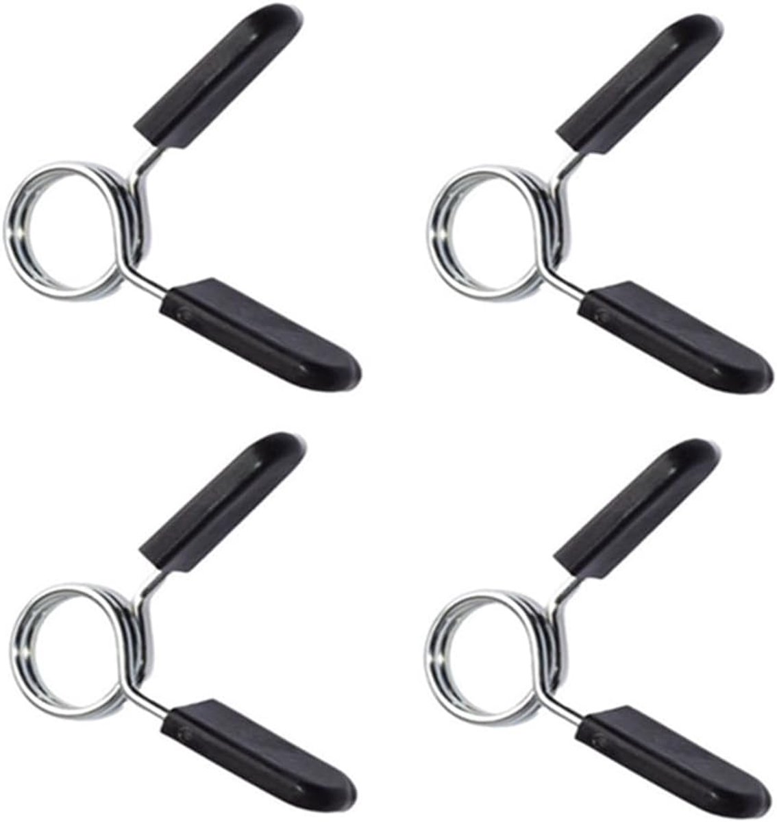 SnelShoppen - 4 Pcs Handlebar Spring Clips 25mm - Spring Clip voor Handlebars en Dumbbells - Gewicht Lifting en Krachttraining - Lichtgewicht en Sterk