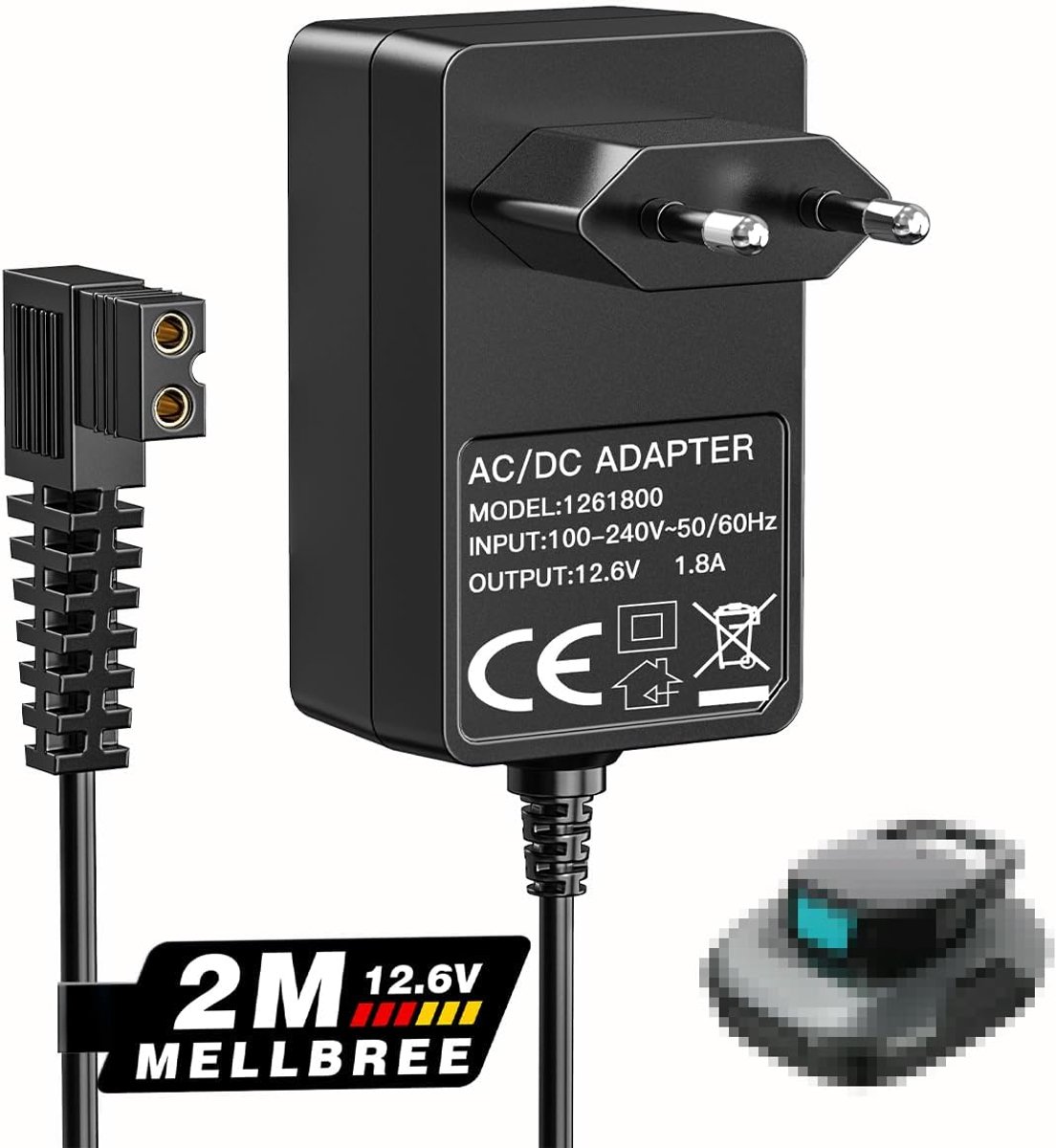 SnelShoppen - 12.6V Oplader voor Aiper Pool Robot Seagull SE 600/1000/1500/P1111/Pilot H1 - 2m Vervangingskabel voor Veilige en Efficiënte Oplading va