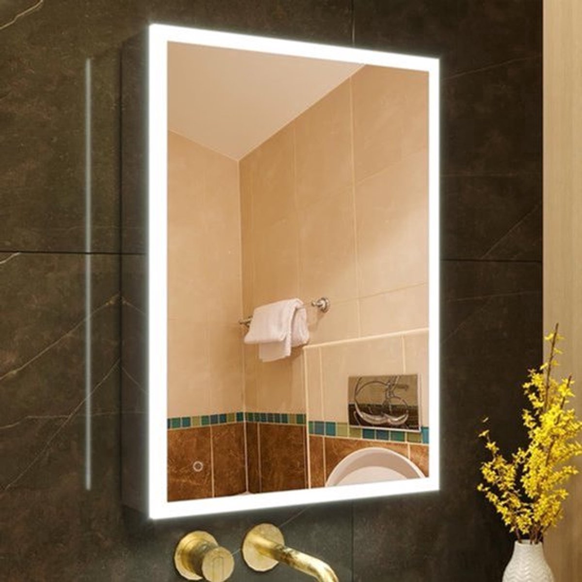 LED Spiegelkast Badkamer – Spiegelkast Wand – Medicijnkast – Make-Up Kast – Badkamerkast –