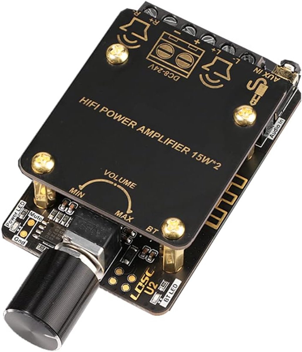 SnelShoppen - Bluetooth 5.0 Audio Versterker Card 15W * 2 Stereo Kanaal, Krachtige Geluidskwaliteit, Professionele Audio Chip, Draadloos Voor Feest, C