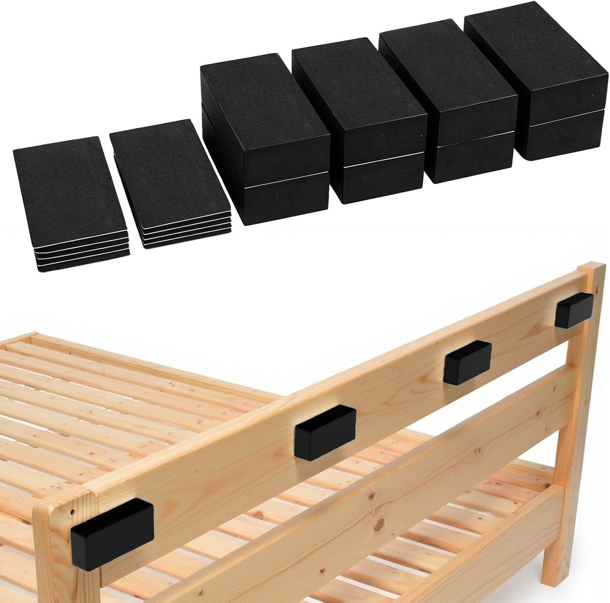 SnelShoppen - Pack van 18 EVA Foam Spacers Zelfhechtend Wandbescherming Bedstoppers Hoofdeinde Bescherming Meubelwand Bescherming Geluidsdempende Bump