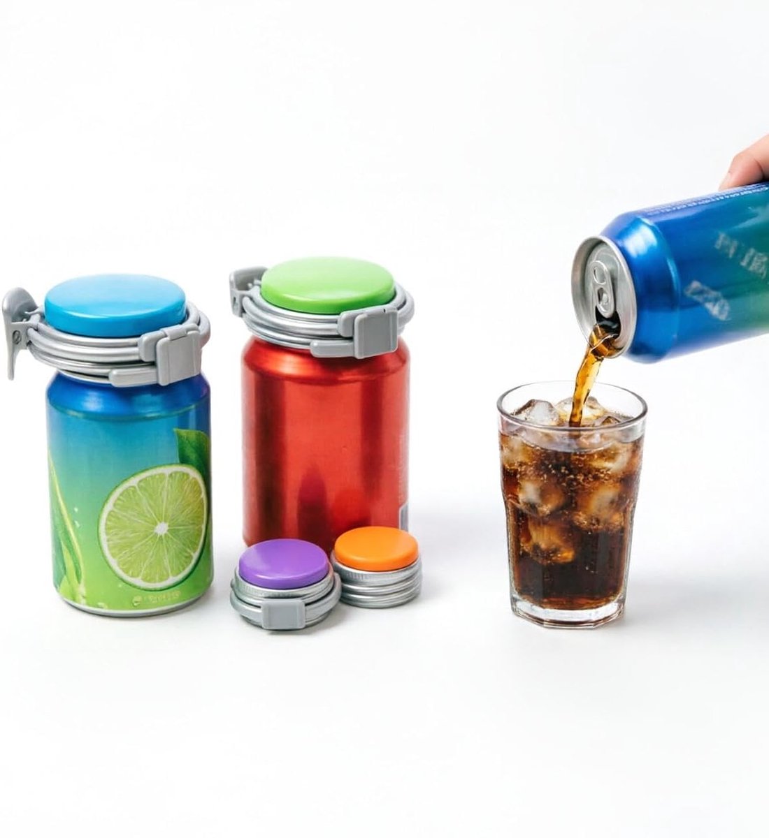 SnelShoppen - Leakproof Silicone Can Lids - Vershouddeksels voor Blikjes, Ideaal voor Frisdrank, Bier, Sap - Herbruikbaar, Veilig Silicone, Geschikt v