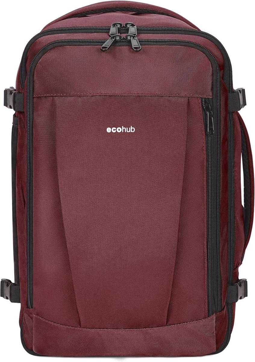 Thijox - ECOHUB Easyjet Handbagage Koffer 45x36x20cm, 35L Waterdichte Rugzak, Gerecycled PET Onder Seat Cabin Bagage, Reistas Handbagage Vliegtuig Her