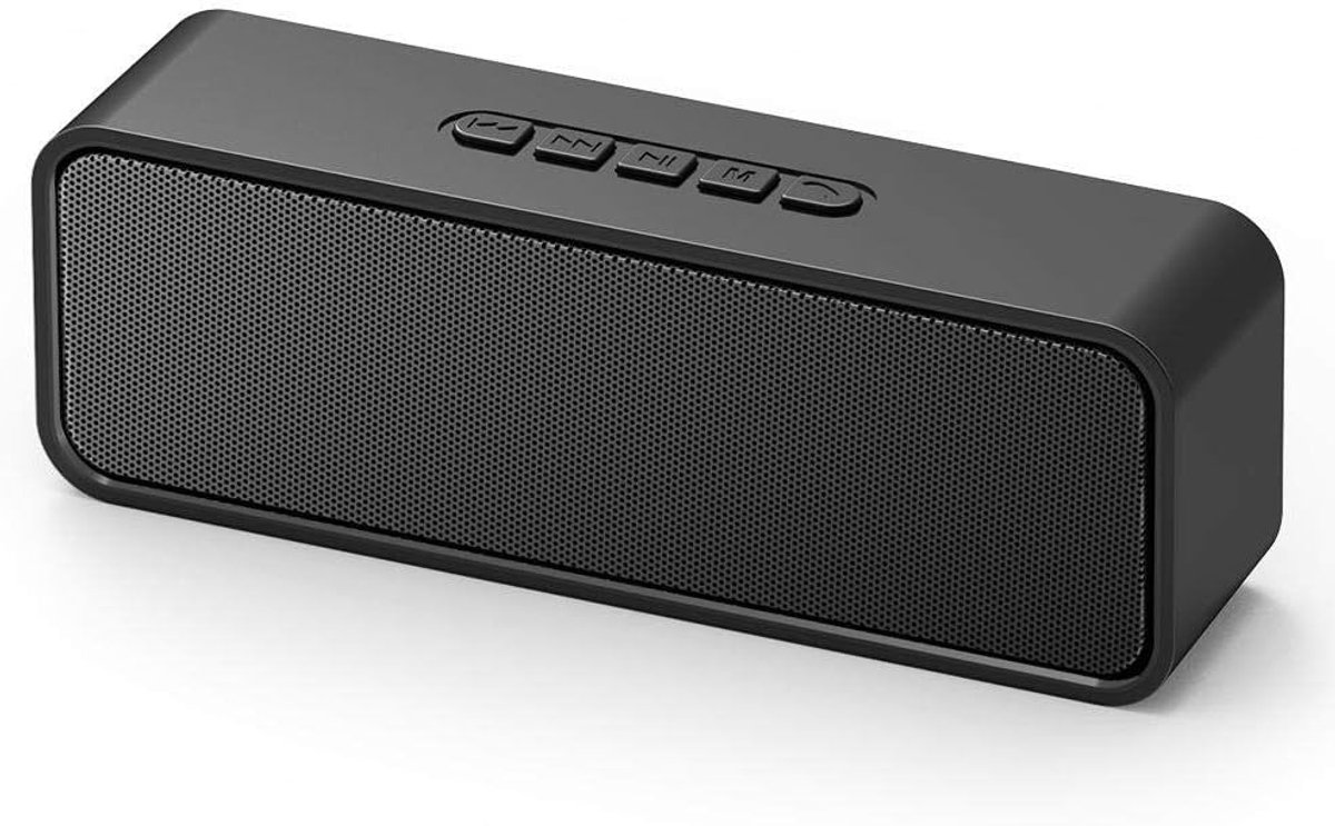 SnelShoppen - Draagbare Bluetooth Speaker V5.0 - Cilindrische Soundbar met Subwoofer - Ondersteunt TF Kaart en FM - Ideaal voor Buiten, Auto, Camping,