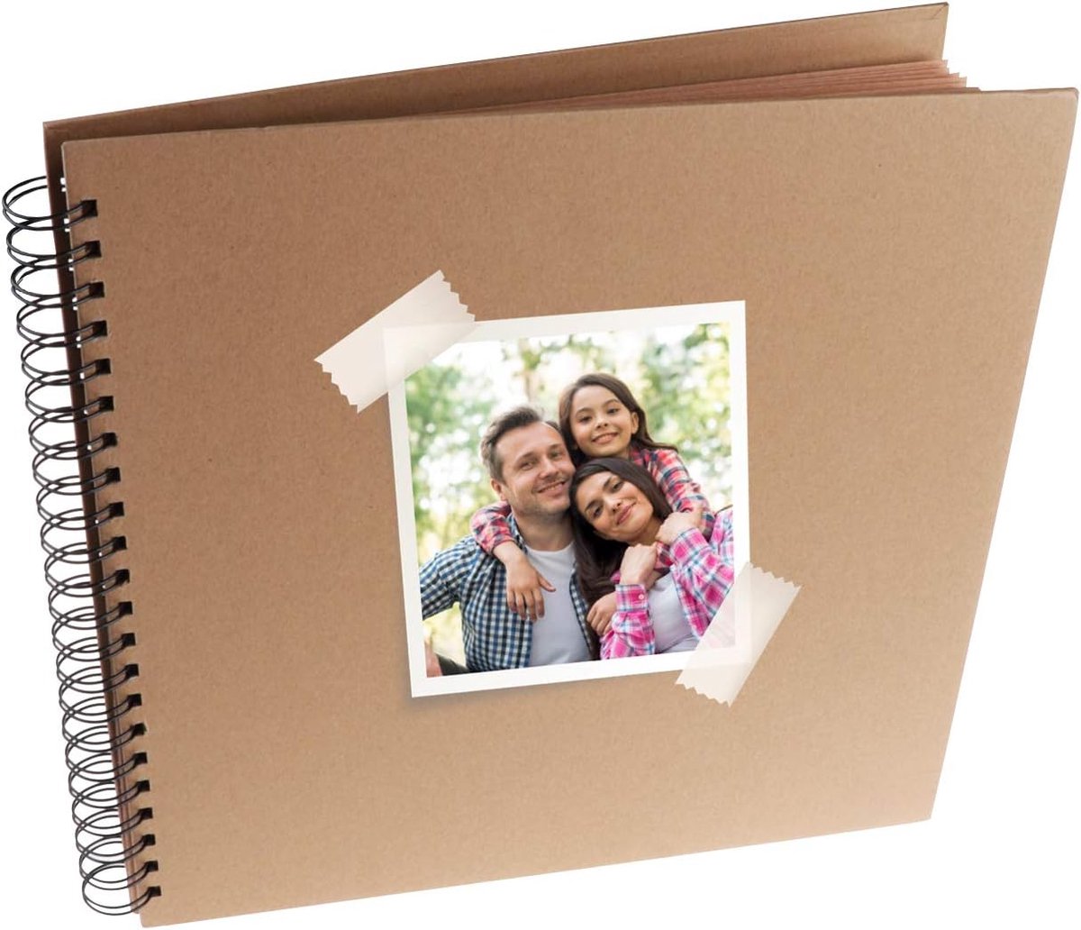 SnelShoppen - Scrapbooking Album 30x30 cm - 20 vellen 200 g Kraft Papier - Perfect voor Fotoalbums, Creatieve Projecten & Boekbinding