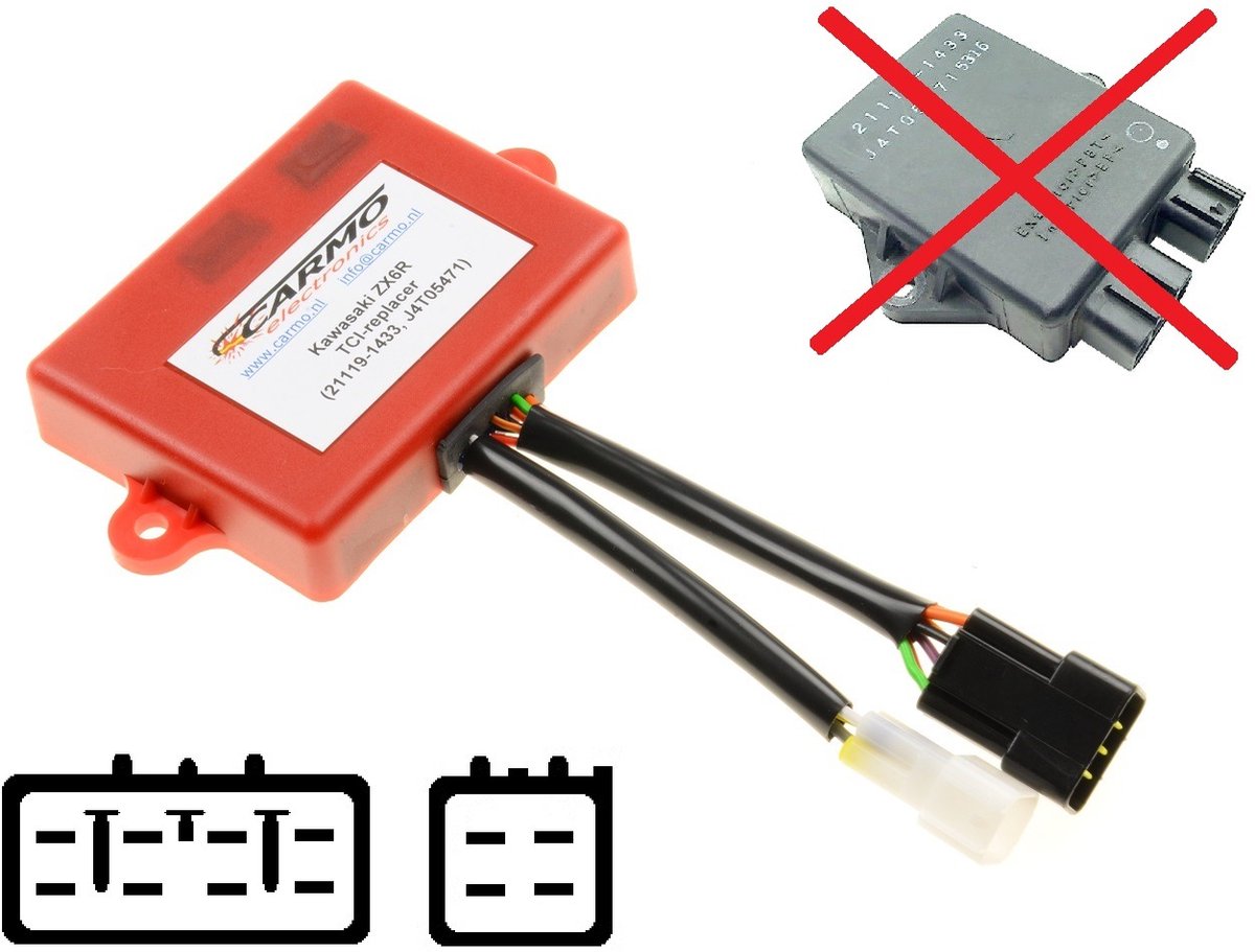 Carmo CARI-KA-ZX6R-J4T05471 Kawasaki ZX6R ZX-6R - ontsteking CDI ECU