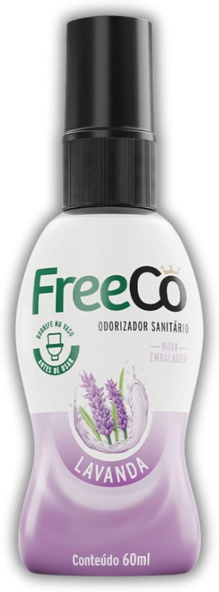 SnelShoppen - Freeco WC Fragrance Blocker 60ml - Effectieve Geurverdringer voor Toilet met Natuurlijke Essentiële Olie - Lavendel - Ideaal voor Thuis,