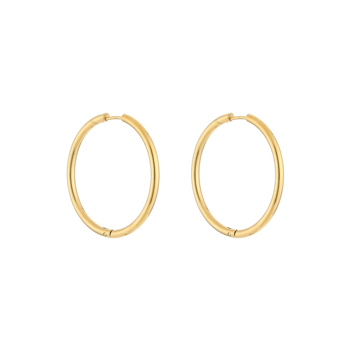 Stainless Steel Klassieke Hoops – Tijdloze & Minimalistische Oorringen - RVS - Goud