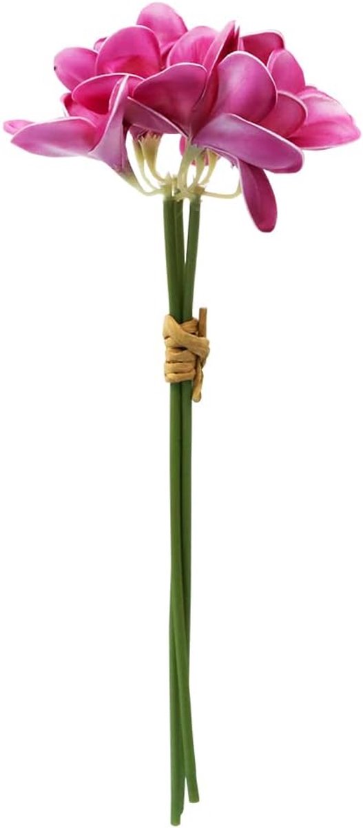 SnelShoppen - Kunstmatige Plumeria Hawaiiaanse Bloem, 3 Bunches 9 Stuks Latex Nepp bloemen Boeket voor Bruiloft, Aloha Tiki Feest, Zomer Decoratie, Pa