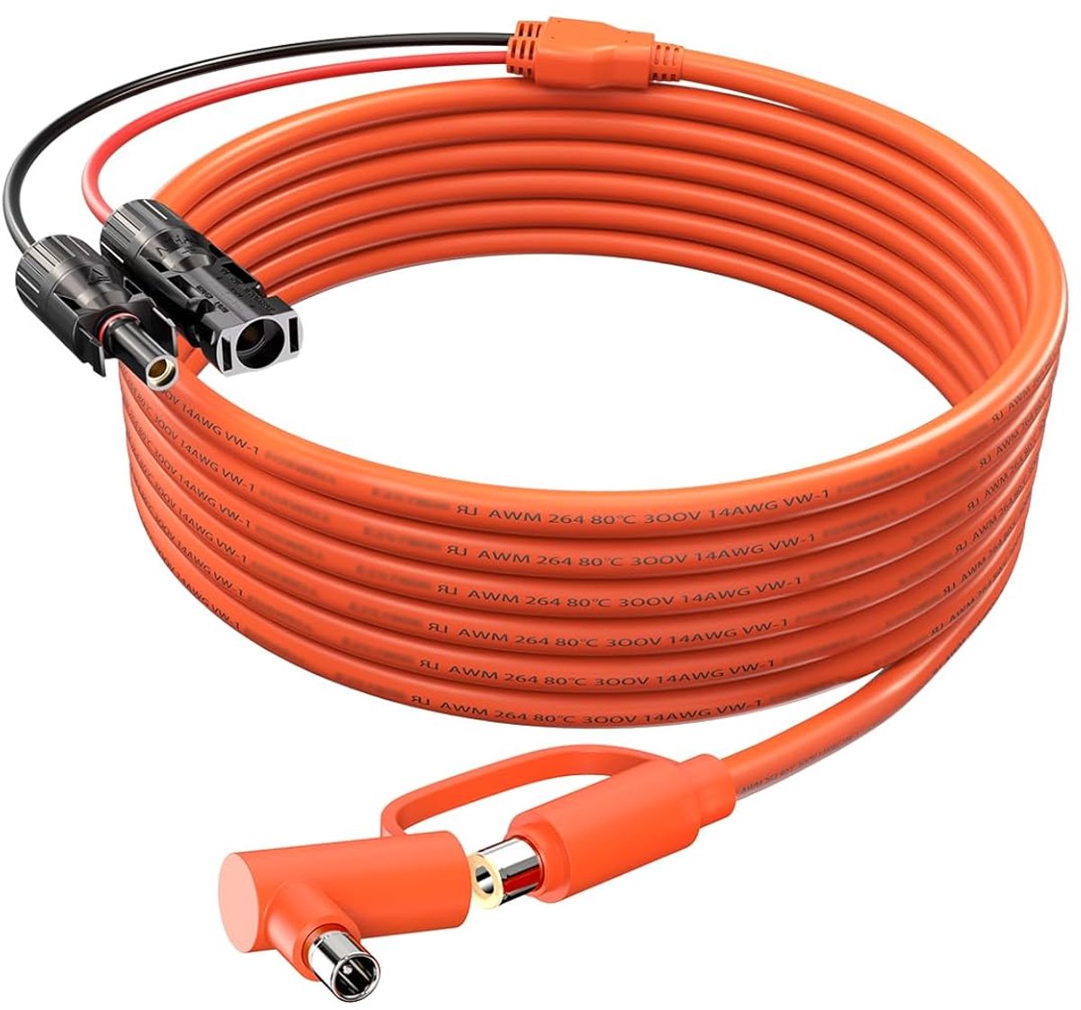 SnelShoppen - Tonton Solar Connector DC 8mm Adapter Kabel 2m, Universele Solar Kabel voor Power Stations en Generatoren, Compatibel met Diverse Modell