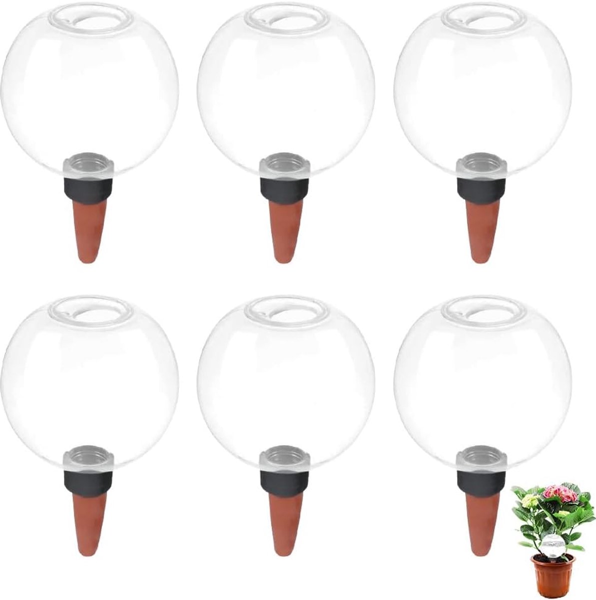 SnelShoppen - 6 Pcs Irrigation Balls, 500ml Grote Capaciteit, Zelf Irrigatie Bollen, Automatische Planten Waterballen, Transparante Bewatering voor Ka