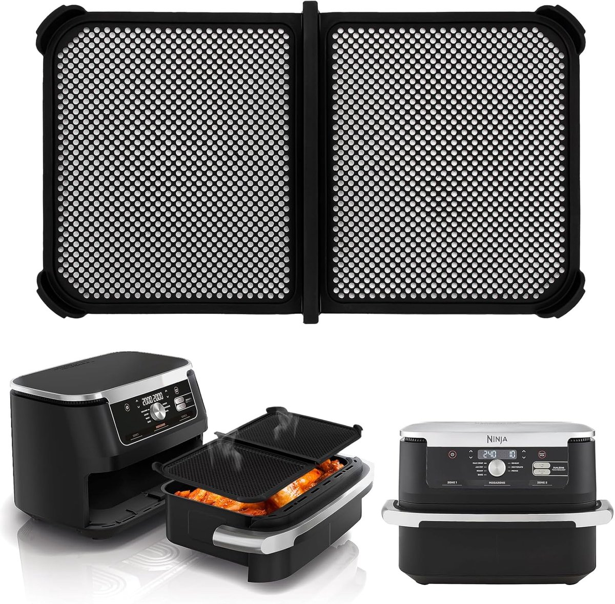SnelShoppen Herbruikbare Accessoires voor Air Fryer 10.4L Silicone Air Fryer Vormen Bescherming tegen Vettige Spatten Keukenaccessoires voor Ninj