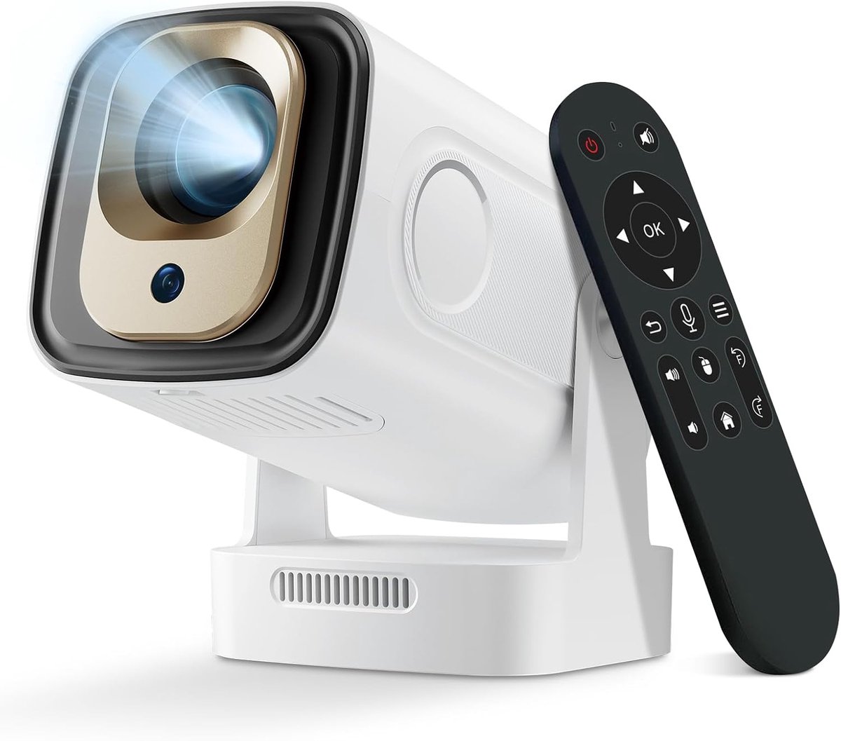 SnelShoppen - Mini Projector FHD 1080P, Draagbare Buiten Cinema met 5G WiFi 6+Bluetooth 5.4, Android 11.0, Auto Focus Correctie voor PC/Laptop, Perfec