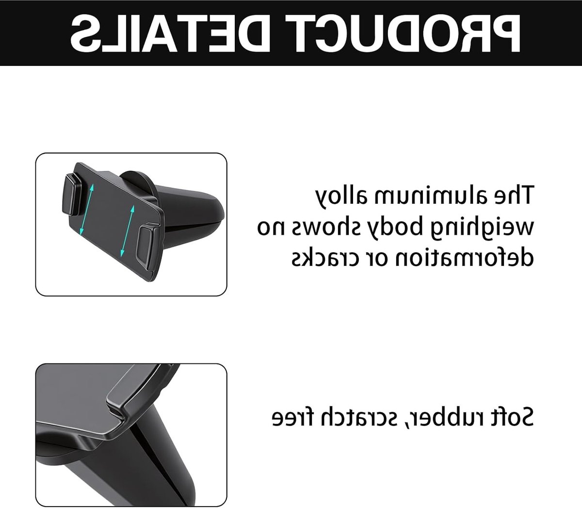 Magnetische Houder voor Ventilatieroosters met N52 Magneten voor Dashboard en Ventilatie, 