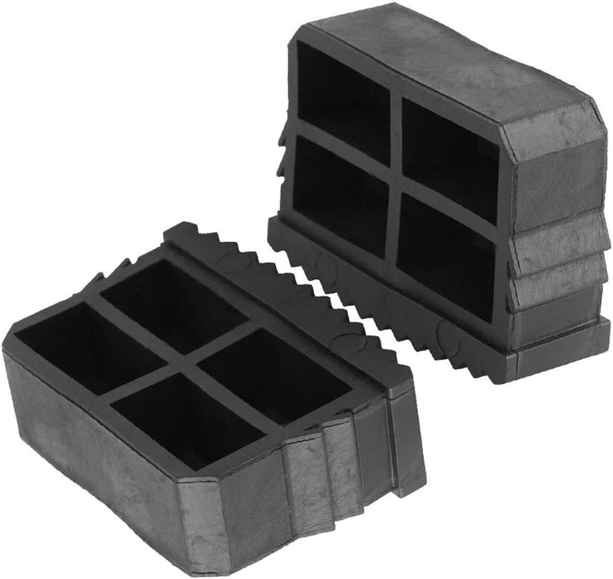SnelShoppen - 2x Antislip Rubber Ladder Voetjes - Vervangende Voetmatten voor Steiger- en Trapladder - Zwart - Optimale Grip en Stabiliteit