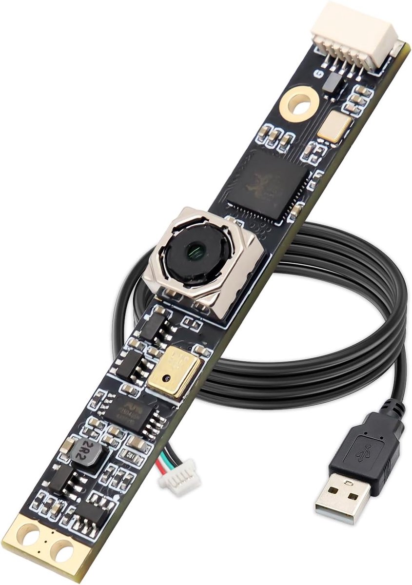 SnelShoppen - 8MP Autofocus Camera Module met Microfoon en 1m USB Kabel - Hoge Resolutie, Groot Gezichtsveld, Ideaal voor Streaming, Beveiliging, en V