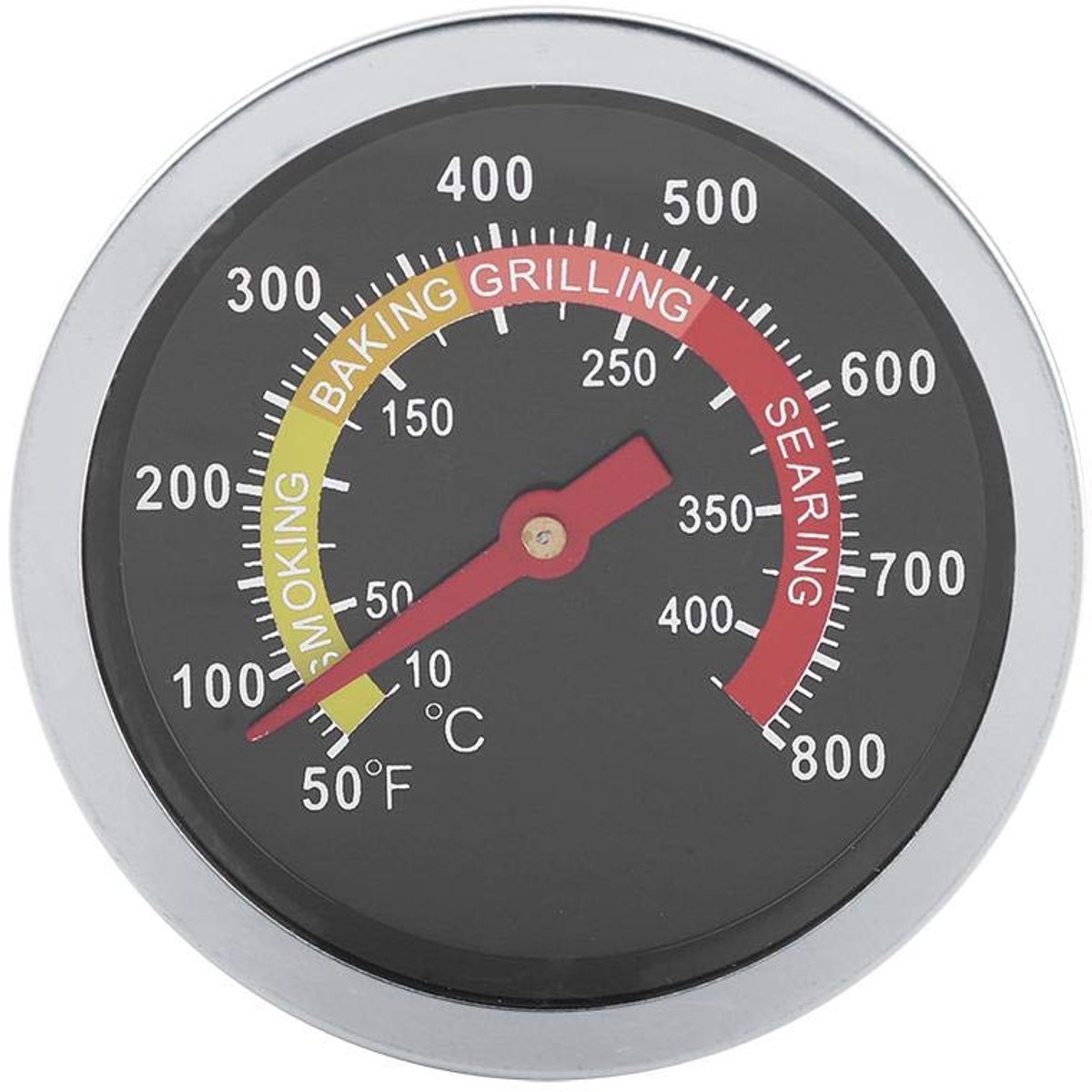 SnelShoppen - RVS BBQ Thermometer met Temperatuurweergave voor Grillen, Precisie, Eenvoudige Installatie, Perfect voor Tuin, Feesten en Camping