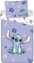 Disney Lilo & Stitch Dekbedovertrek Flower - Eénpersoons - 140 x 200 + 70 x 90 cm - Katoen