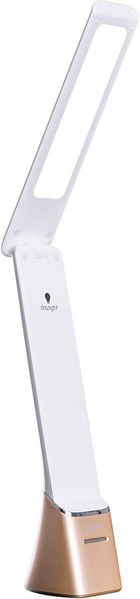 SnelShoppen - Daylight Smart Go Draagbare LED Tafellamp - Oplaadbare, Compact, Lichtgewicht, Wit - Ideaal voor Thuis, Camping, Feesten en Creatieve Ac