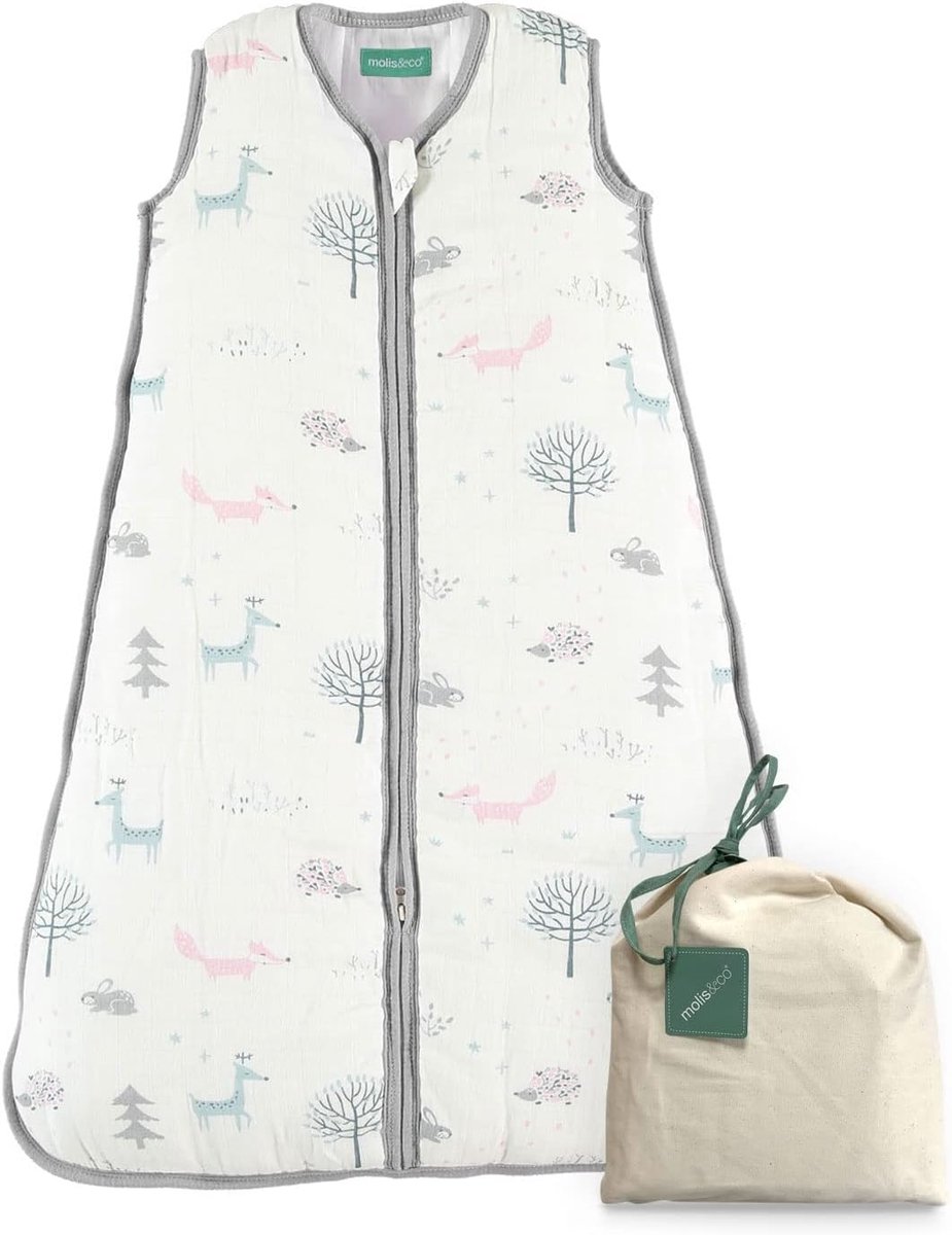 SnelShoppen - Baby Slaapzak 6-18 maanden - Ideaal voor Winter en Overgangsseizoen - TOG 2.5 - Super Zacht en Warm - Unisex - Premium Muslin - Print Fo