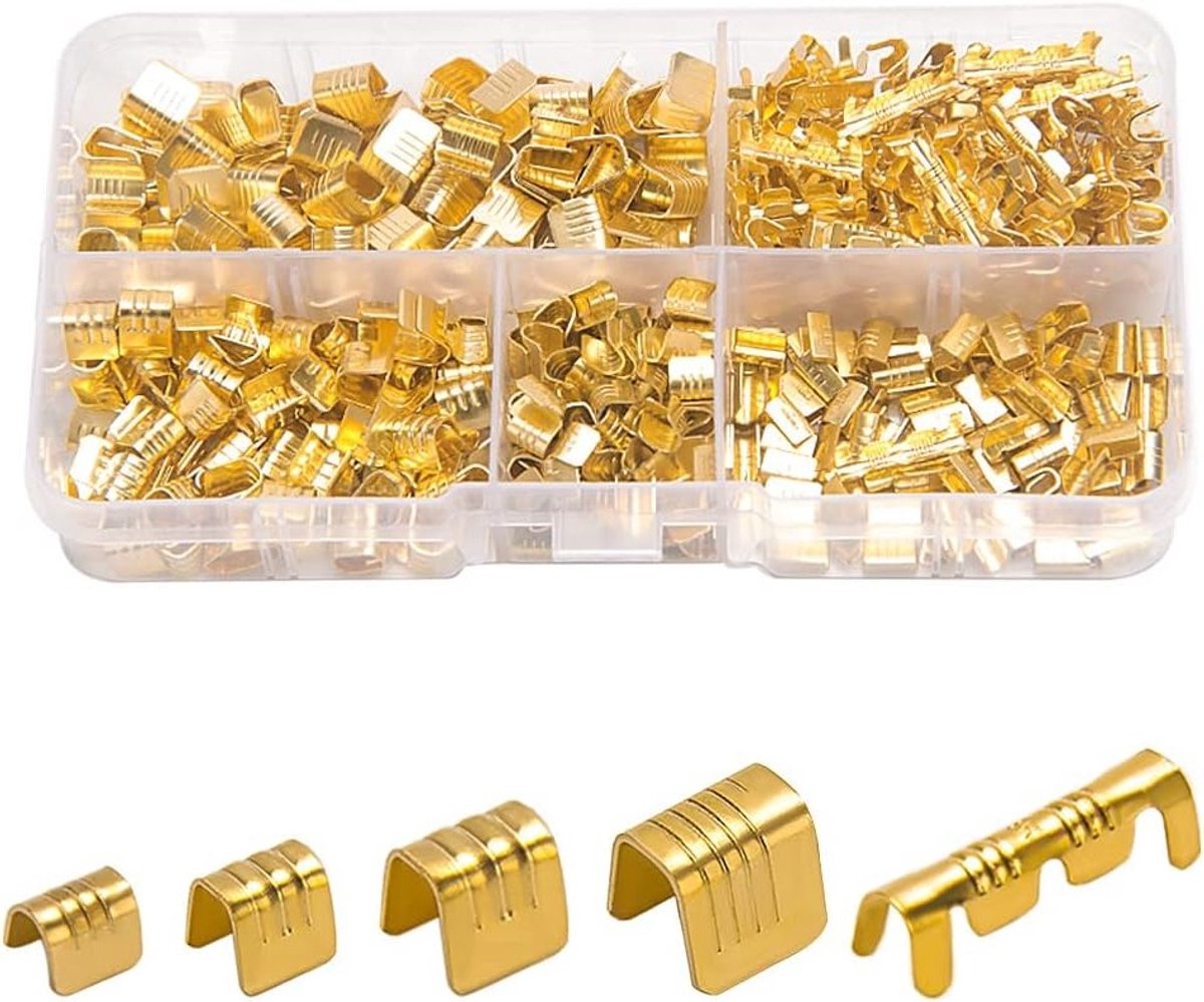 500 Stuks U-vormige Elektrische Connectoren - U-type Kabelverbindingen, Niet-geïsoleerde Assortiment voor Draadverbindingen en Spade Connectoren