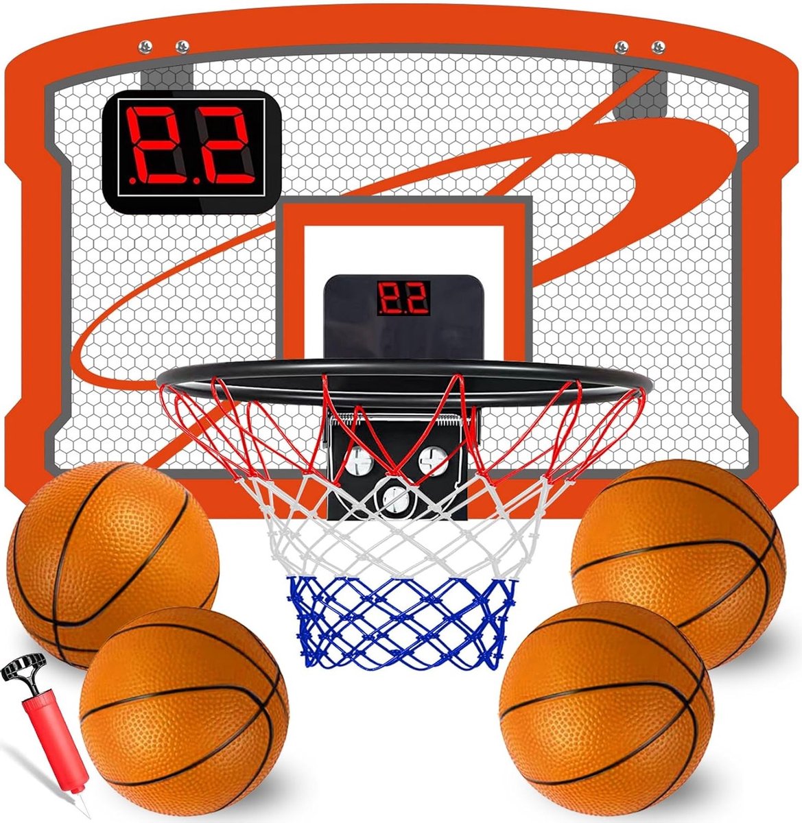 Mini Basketball Basket voor Kinderen van 3 tot 12 Jaar - Indoor Basketbal Hoepel met Elektronische Score - Perfecte Cadeau voor de Kamer of Kantoor