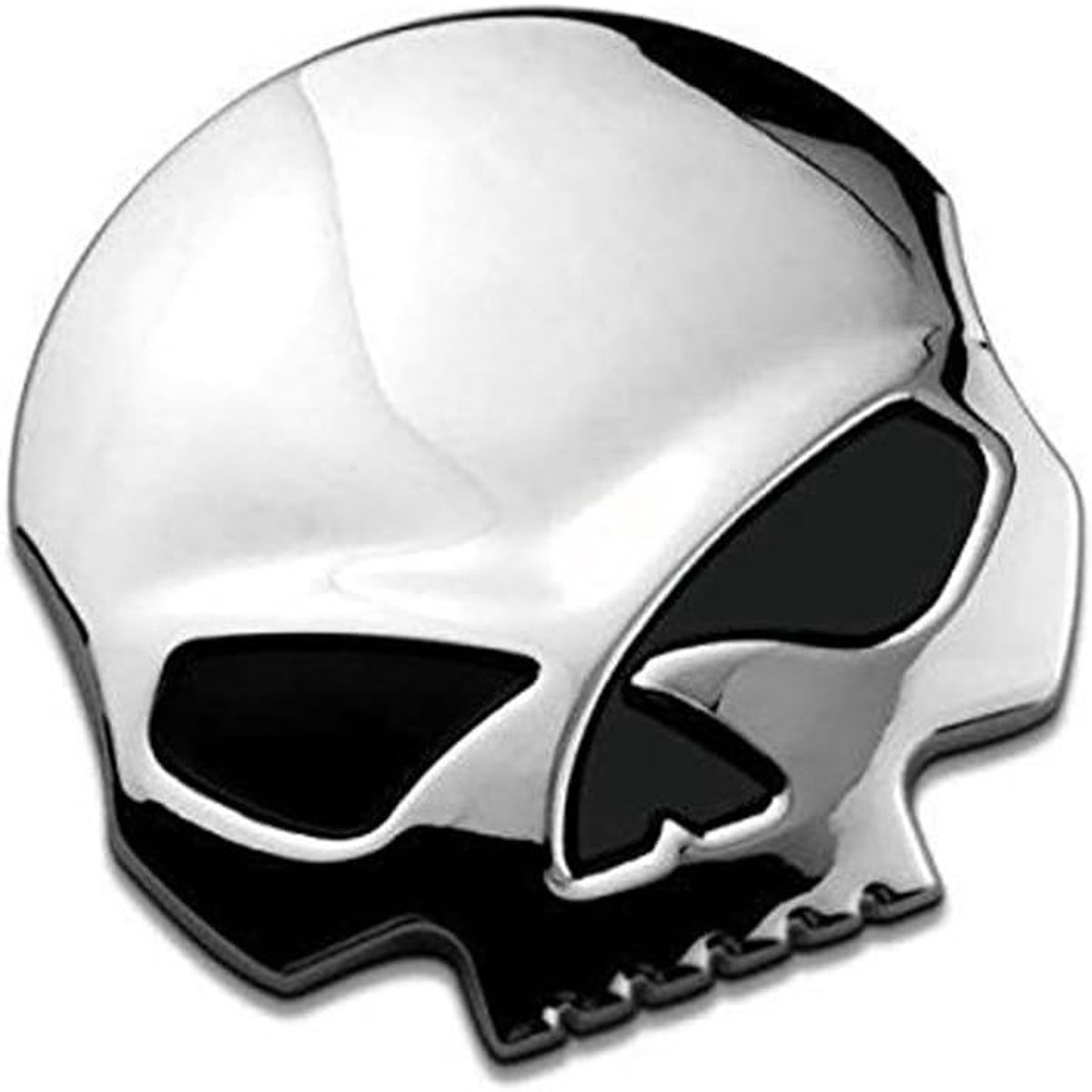 SnelShoppen - 3D Skull Sticker Auto Motorfiets Sticker 7x6.8cm Metaal Embleem Decoratie Accessoires voor Kofferbak, Motor, Koffer