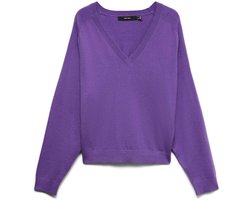 Vero Moda Trui Vmholly Karis Ls V-neck Pullover Bo 10347128 Royal Lilac Dames Maat - L