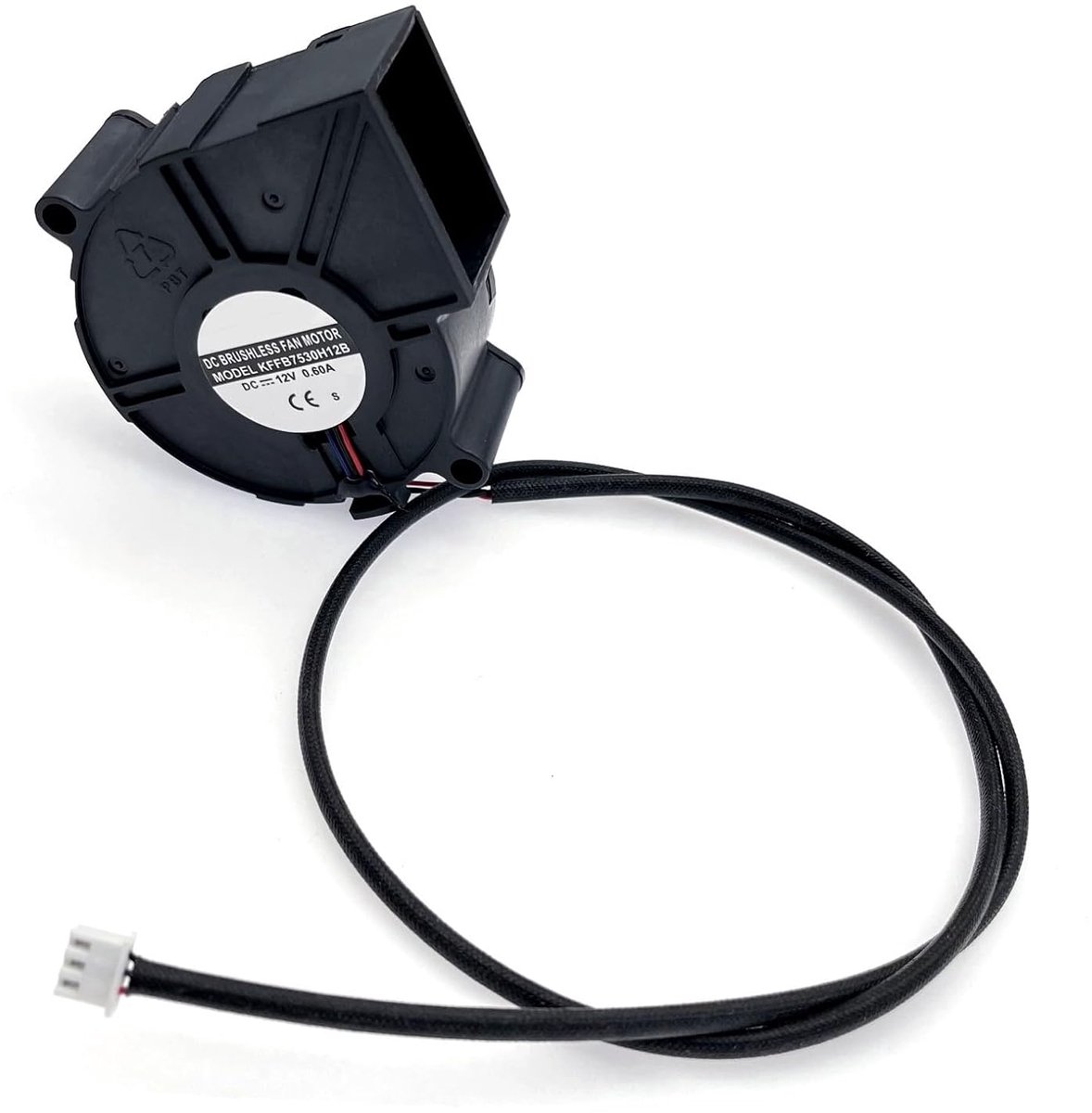SnelShoppen - 3D Printer Ventilator 75x75x30mm, 12V, 7.5m Koelventilator, Brushless DC Fan voor 3D Printers, Stil en Betrouwbaar, 4500 RPM