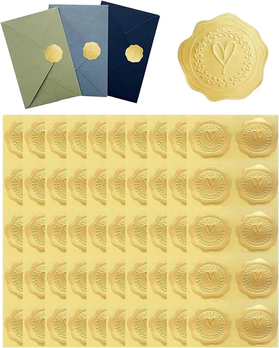 SnelShoppen - Pack van 100 Gouden Stickers, Rond, Zelfklevend voor Enveloppen, Bruiloft Uitnodigingen, Kerstcadeaus, 3.5 cm, Perfect voor Knutselen en