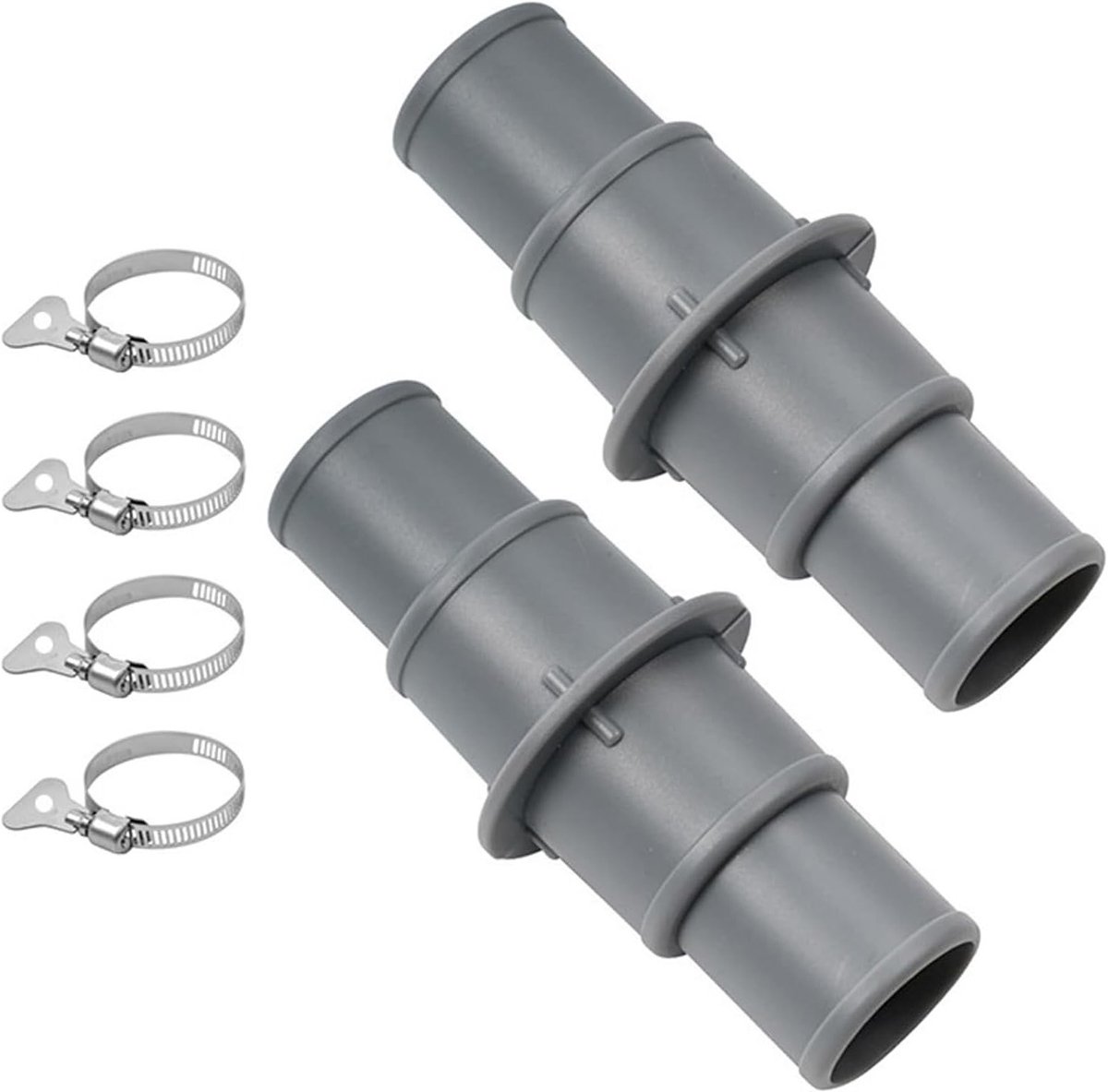 Poolslang Adaptor Verbinding, Geschikt voor 3.8cm en 1.2cm Vacuümslang, Ideaal voor Zwembadreinigers en Filterpompen, 2 Stuks