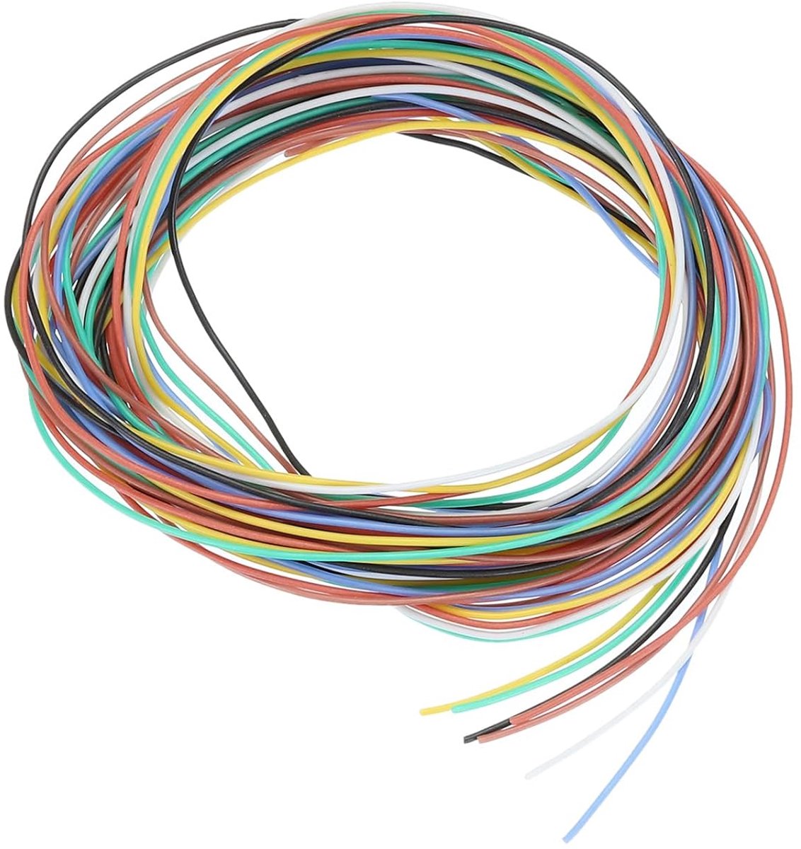 SnelShoppen - Flexibele PVC Jumper 3m 30AWG Coaxiale Draad - Tinned Koper - 7 Kleuren - Voor Elektrische Verbindingen, Modelbouw, Verlichting, Apparat