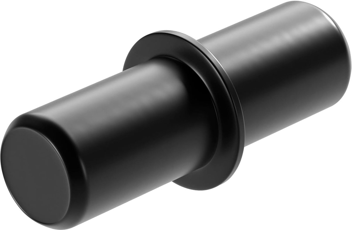 SnelShoppen - 50 Stuks Planksteunen zwart DUPLO voor 5 mm Boorgaten - Metalen Steunen voor Houten Planken - Voor Stabiele Bevestiging in Meubels