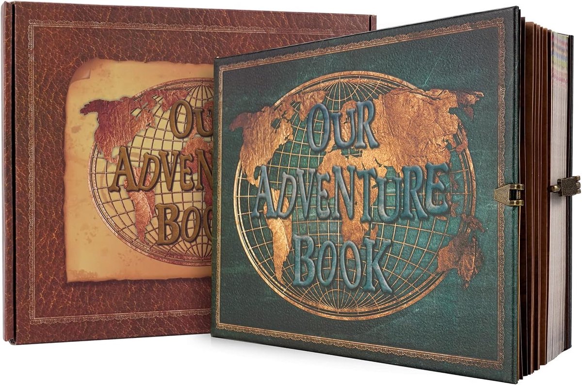 SnelShoppen - Fotoalbum voor Personaliseerbare Avonturen, Handgemaakt Scrapbook met 180 Pagina's, Groot Formaat 25x20 cm, Groen, Perfect voor Familie,