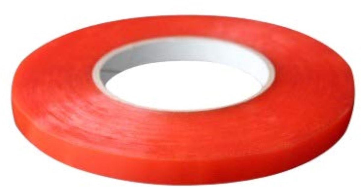 SnelShoppen - Dubbelzijdige montage tape transparant 6mm x 50m - Acryl plakband voor banners, plastic, papier en profielen, onzichtbare bevestiging vo