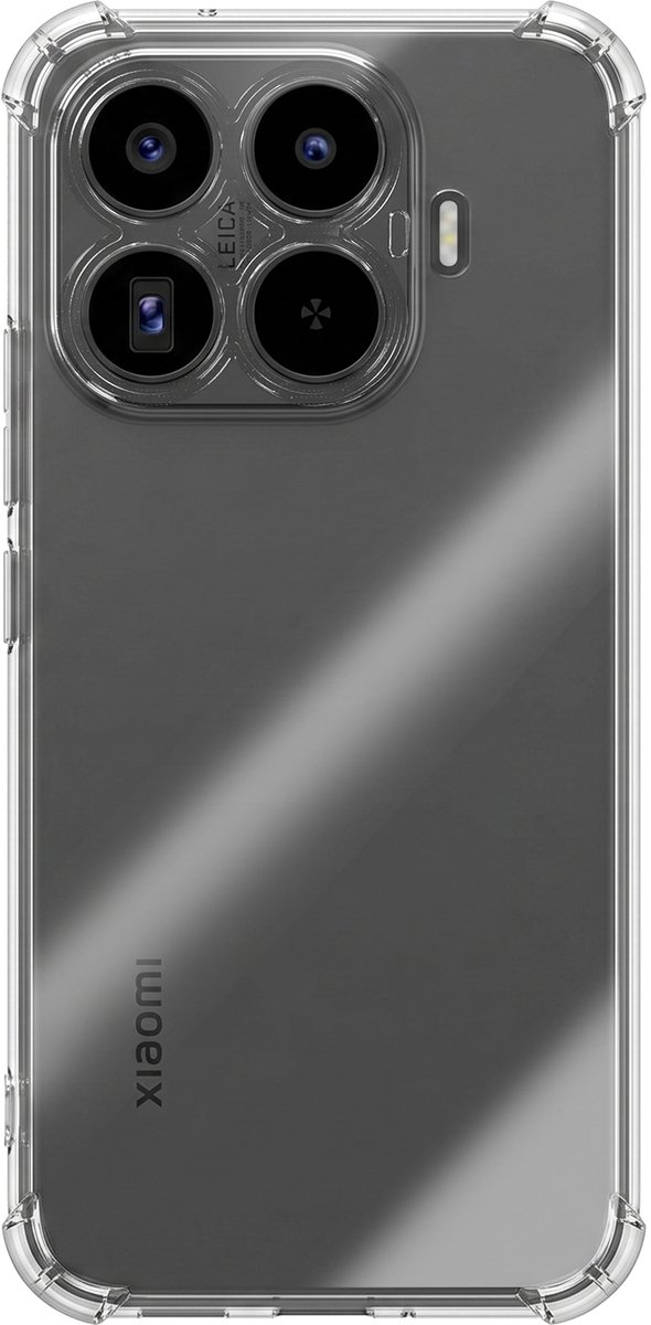 Mayaxess, Hoesje geschikt voor Xiaomi 17T Pro Siliconen met Versterkte Hoeken Schokbestendig, Transparant