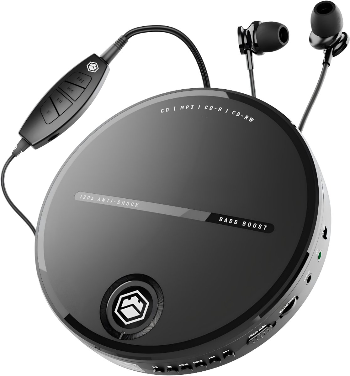 SP® CD Speler Draagbare - Draagbare Bluetooth CD Speler - CD Speler - Zwart - 15cm x 15cm x 3cm