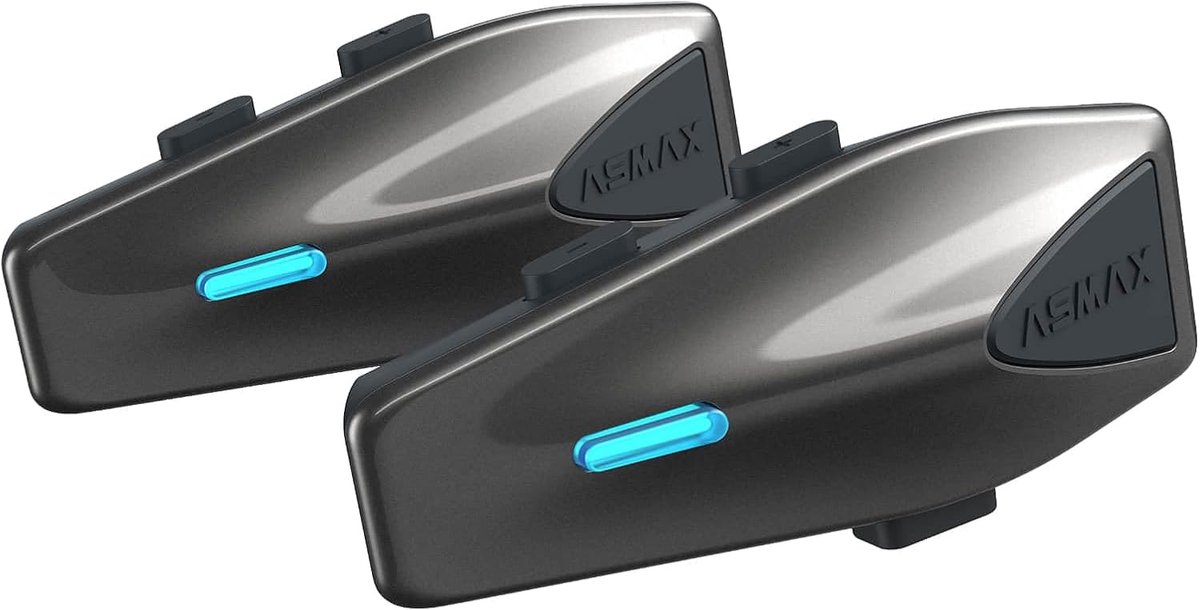 SnelShoppen - Bluetooth Motor Intercom Systeem met Spraakbesturing, Mesh Communicatie voor 8 Motorrijders, Snelle Oplading, Universeel, Geluiddemping,