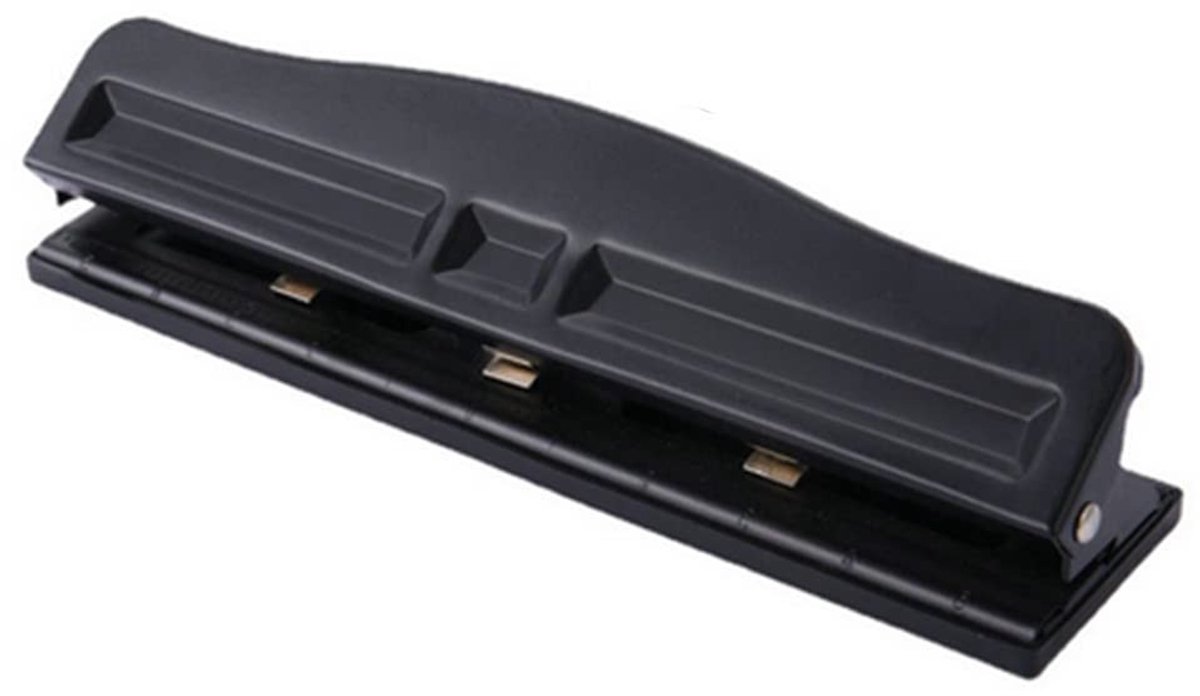 Efficiënte Drie-Hole Punch voor Bureaugebruik, 12 Vellen Capaciteit, Ideaal voor Kantoor en School