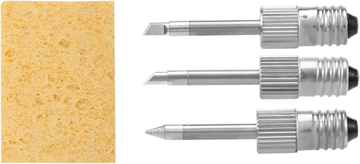 Set van 3 Messing Soldering Tips voor USB Soldering Iron - Soldering Points voor Solderstations met E10 Interface, Geschikt voor Precisiewerk en Hobbyprojecten