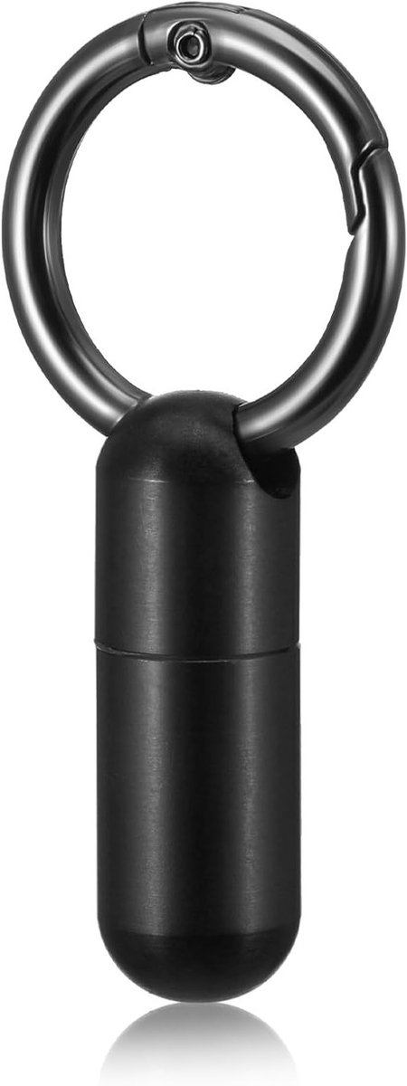Mini Metalen Pillendoos met Sleutelhanger, Waterdicht en Draagbaar, Ideaal voor Reizen, Kamperen en Buitenactiviteiten