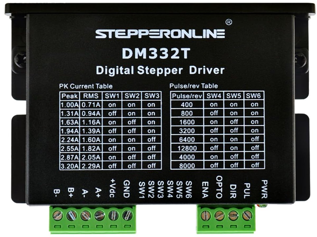 SnelShoppen - Digitale Stepper Motor Driver 1.0-3.2A 18-30VDC voor Nema 17 en 23 Stapelmotor, 8 Micro Resolutions, Pulse Frequentie tot 60 KHz
