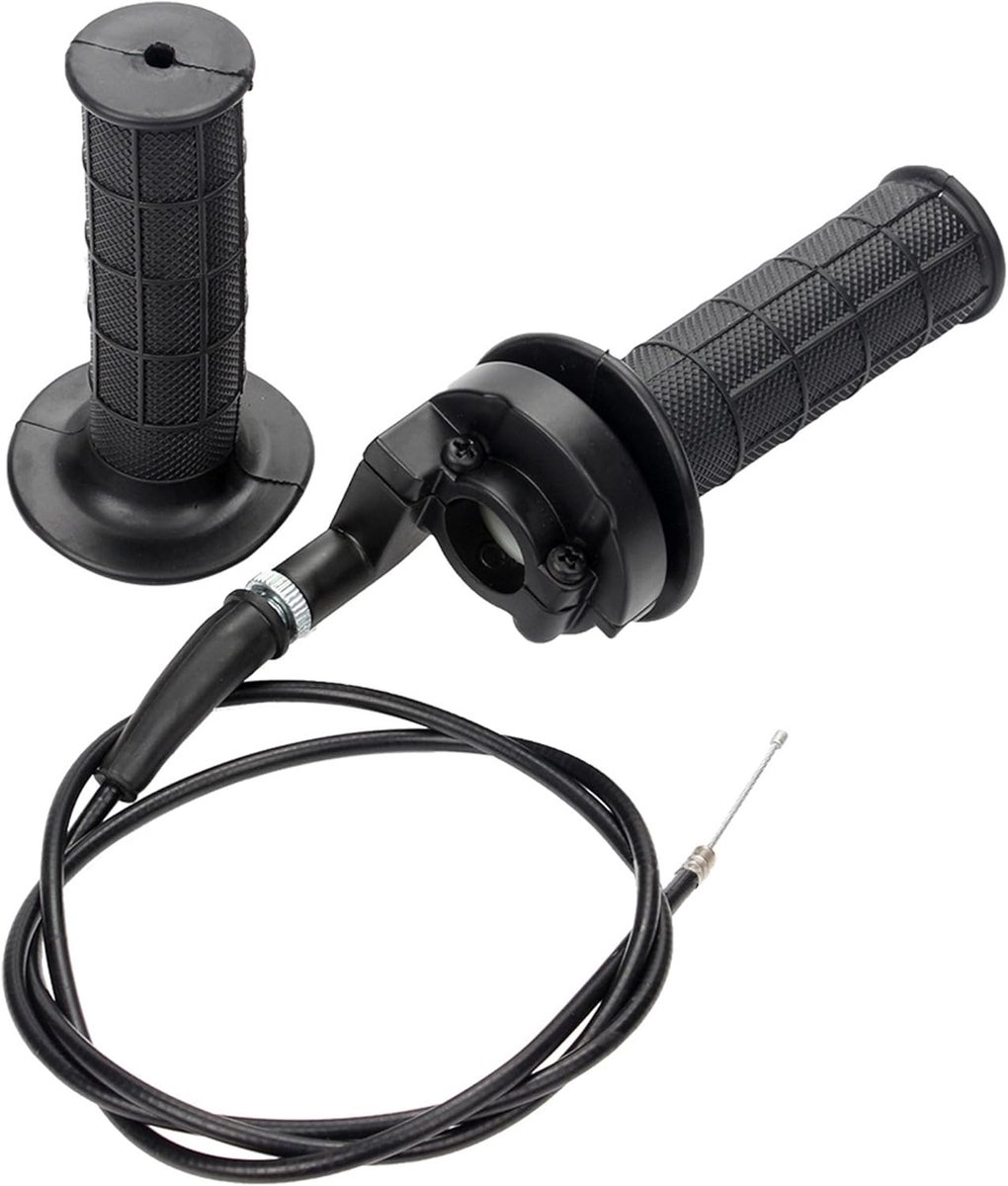 SnelShoppen - Throttle Cable Set voor Motorfiets, Gas Grip met Kabel & Klem voor 50cc 90cc 110cc 125cc 140cc 150cc 200cc 250cc Pitbike Dirt Bike
